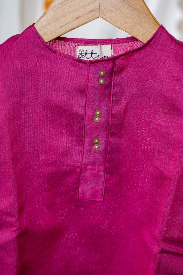 Magenta Kurta Set - Unisex Ethnic Wear