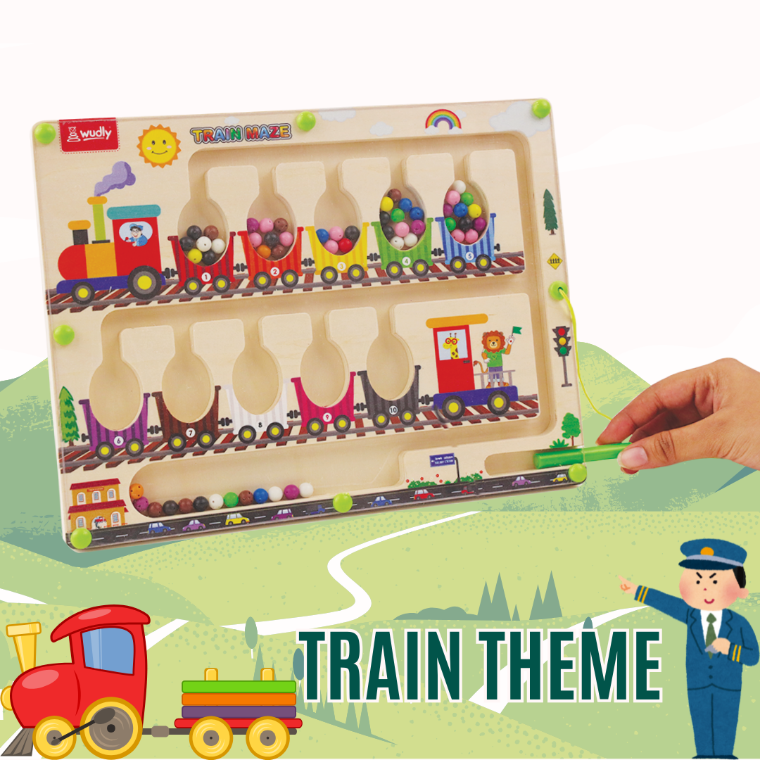 Magnetic Train Maze Board