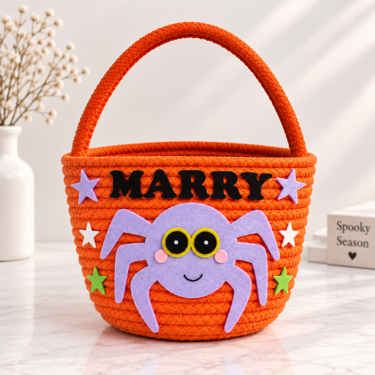 Personalised Midnight Spider Treat Basket