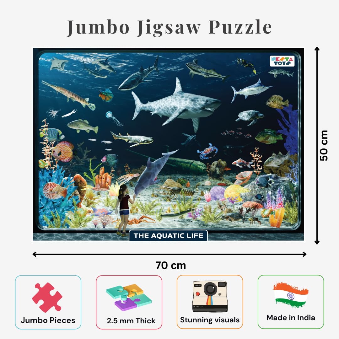 Aquatic Life Jigsaw Puzzle (108 Jumbo Pieces)