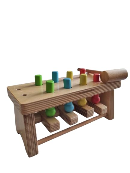 Pounding Bench Wooden Toy with Hammer