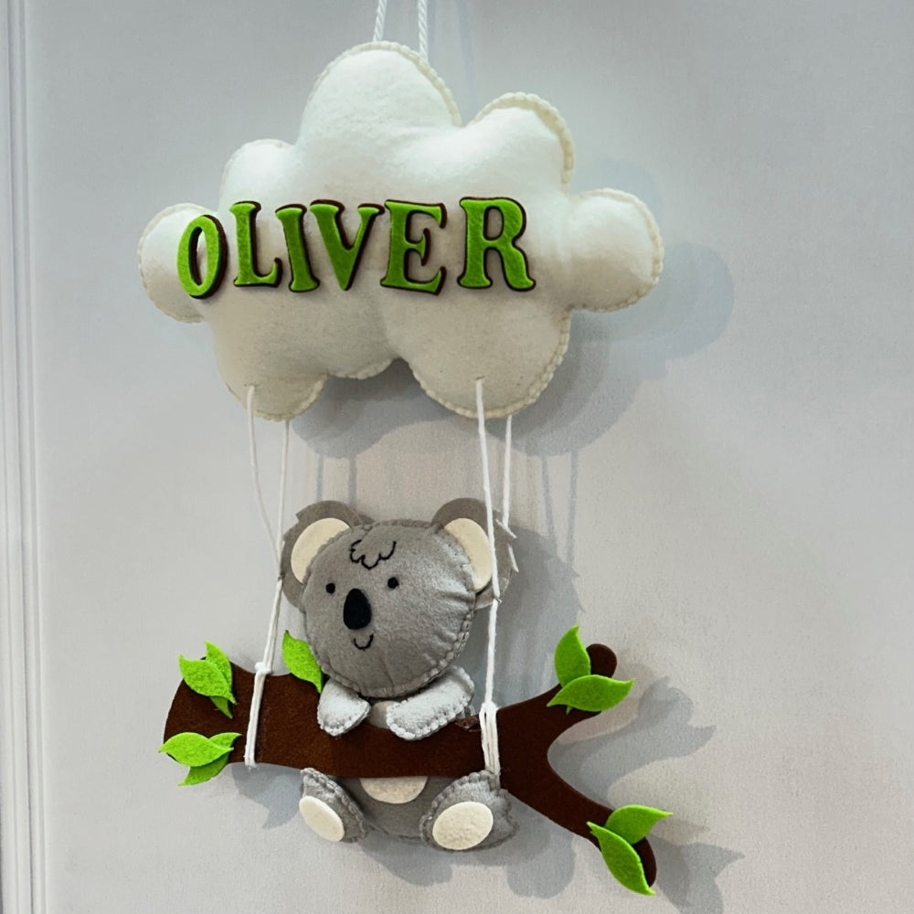 Koala's Cling Name Hanging