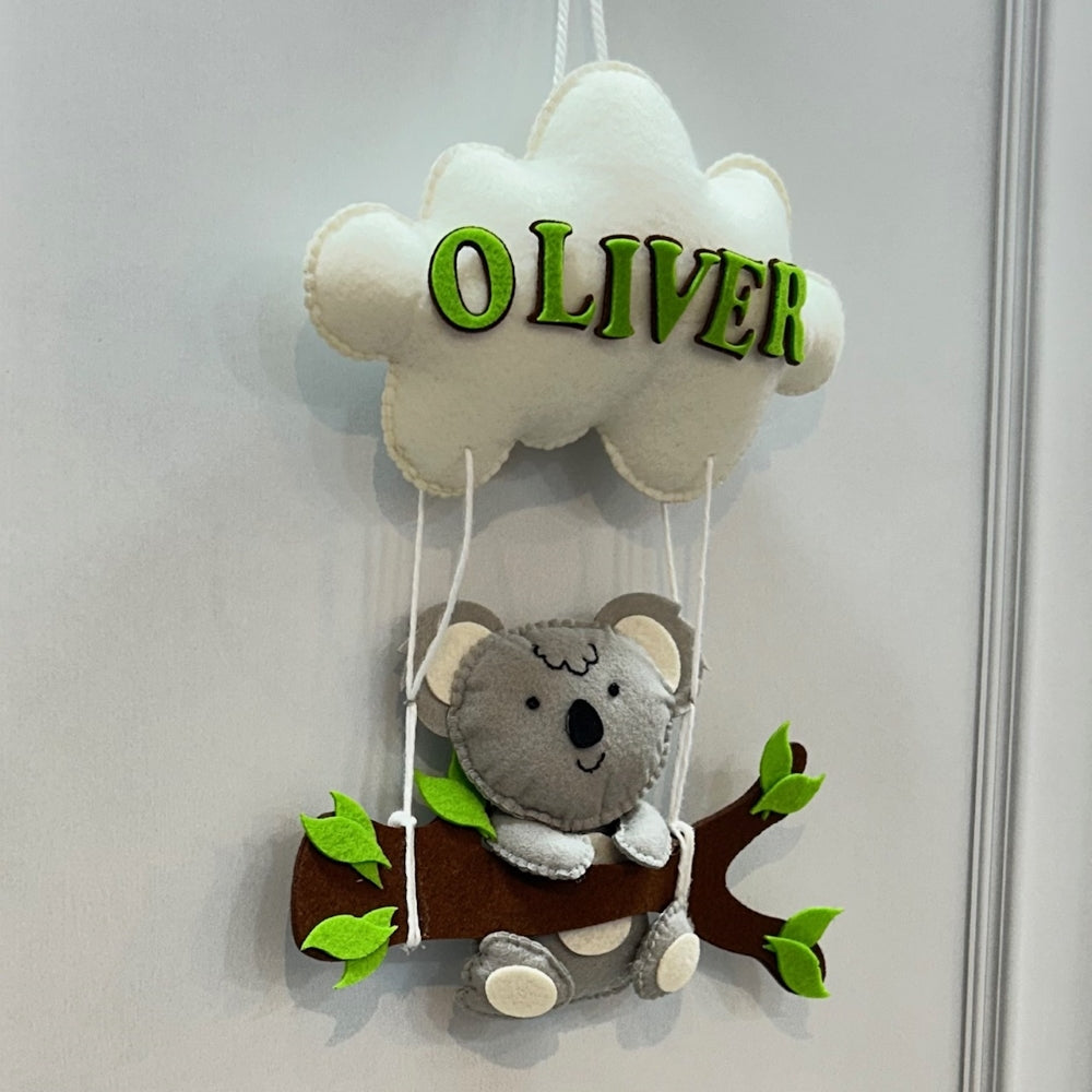 Koala's Cling Name Hanging