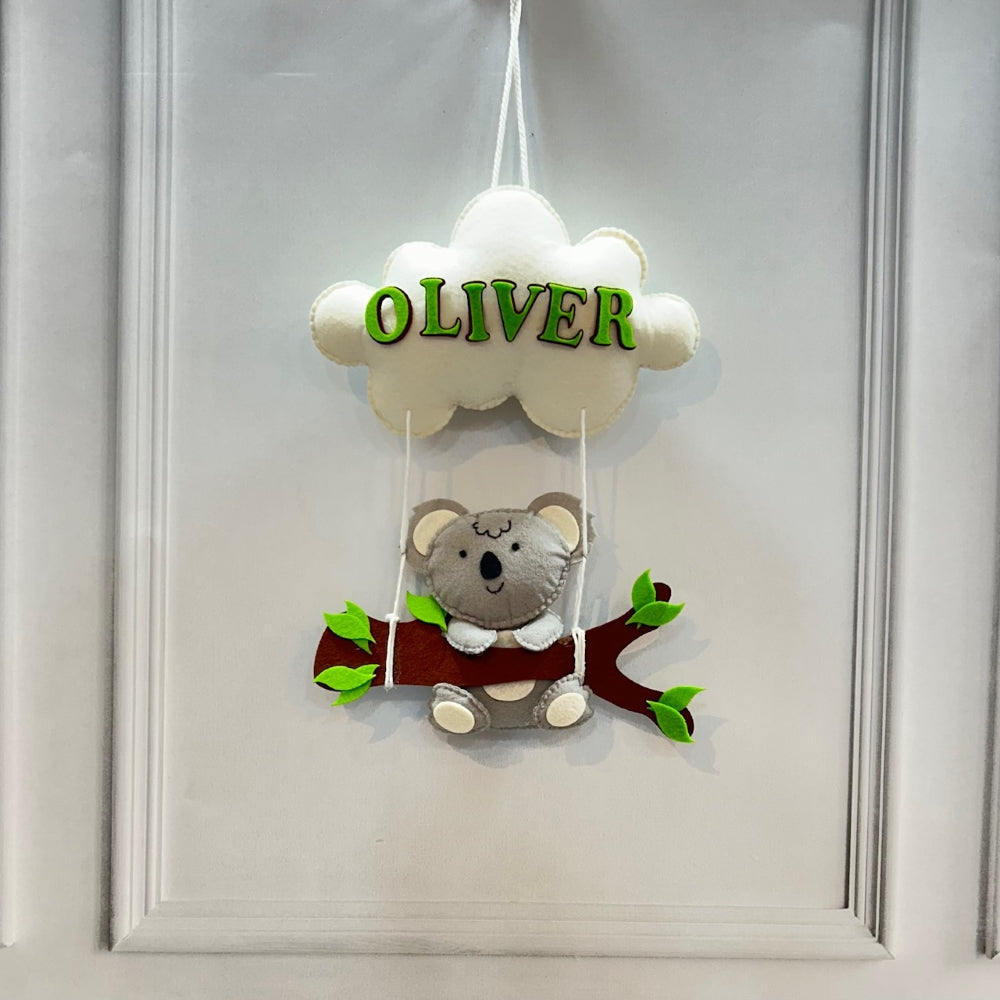 Koala's Cling Name Hanging