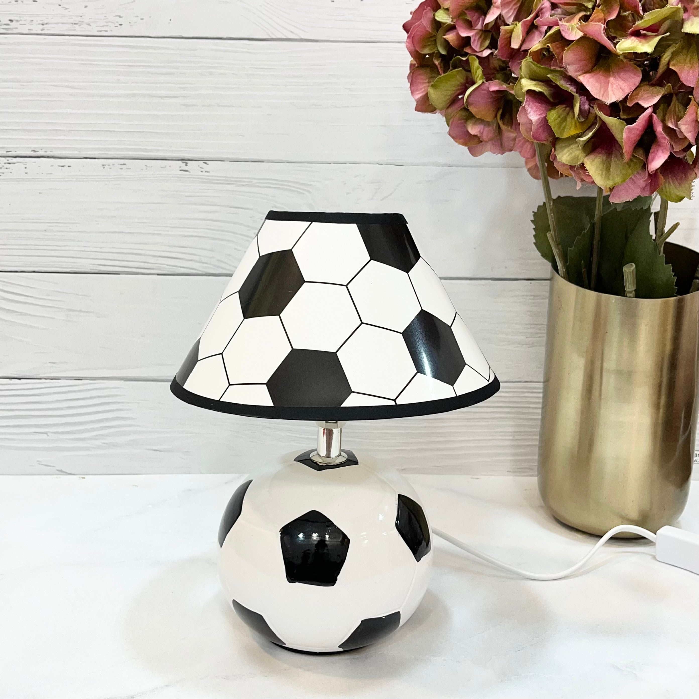 Football Fun (Black & White) - Night Lamp