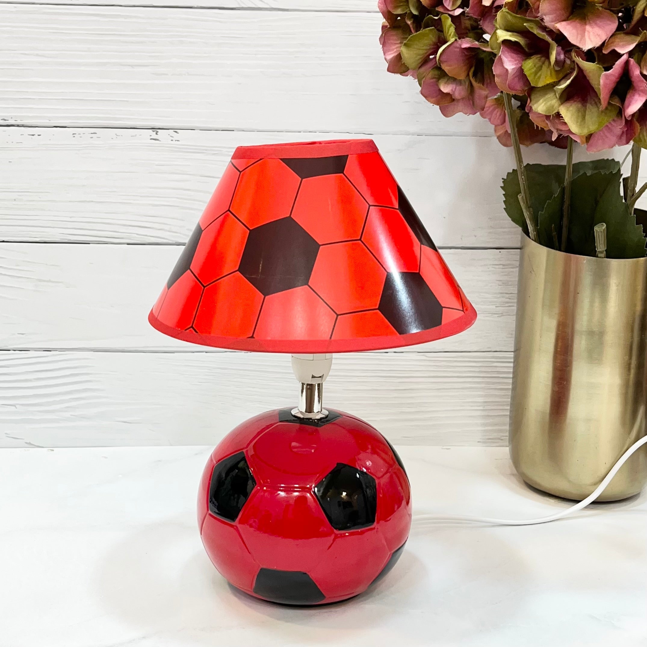 Football Fun (Red & Black) - Night Lamp