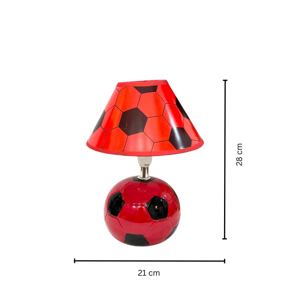 Football Fun (Red & Black) - Night Lamp