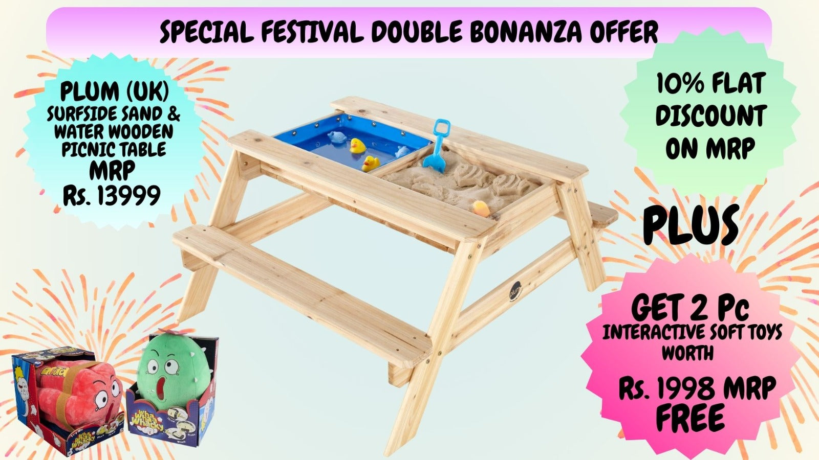 Surfside Sand & Water Wooden Picnic Table
