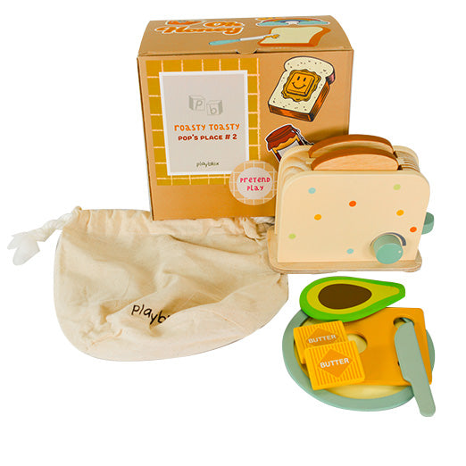 Roasty Toasty Wooden Toaster Kitchen Set Toddler