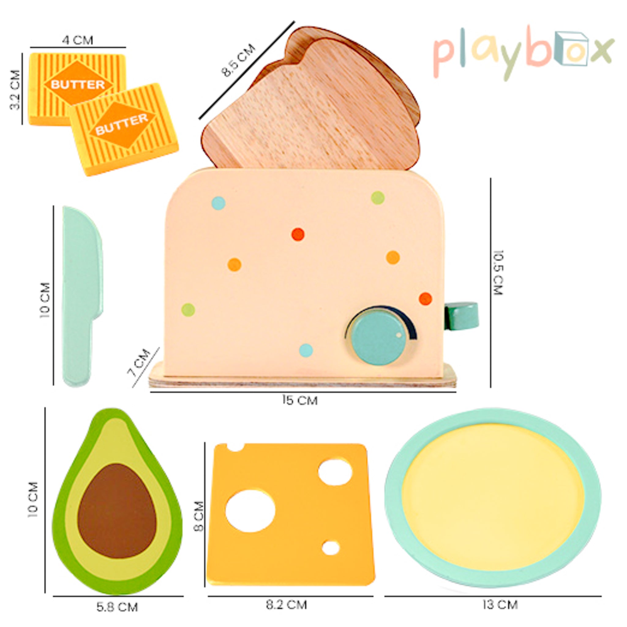 Roasty Toasty Wooden Toaster Kitchen Set Toddler