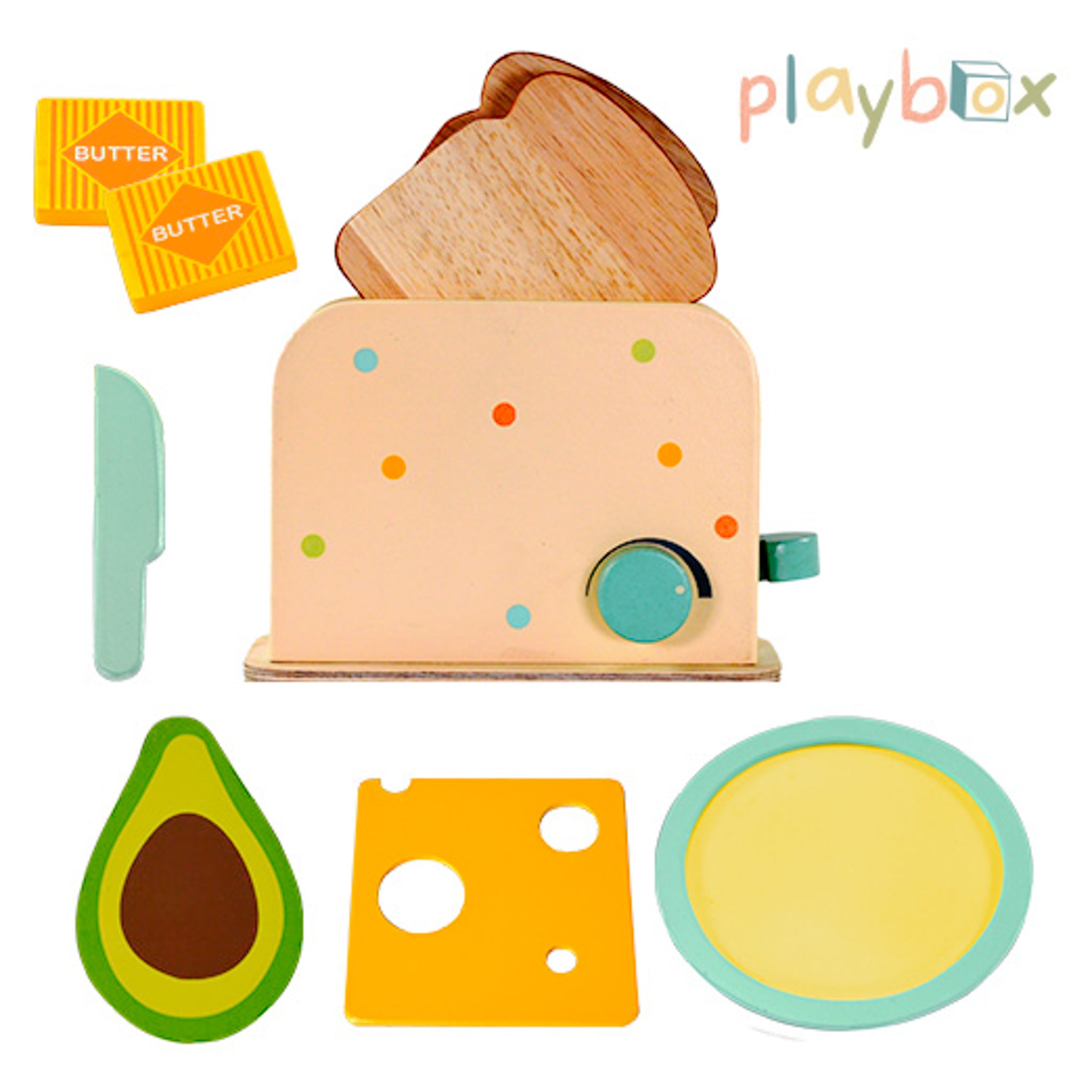 Roasty Toasty Wooden Toaster Kitchen Set Toddler