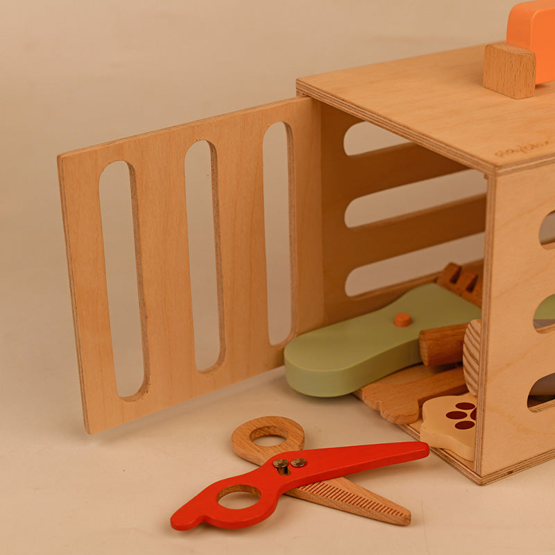 Pet Grooming Play Set Wooden Toy