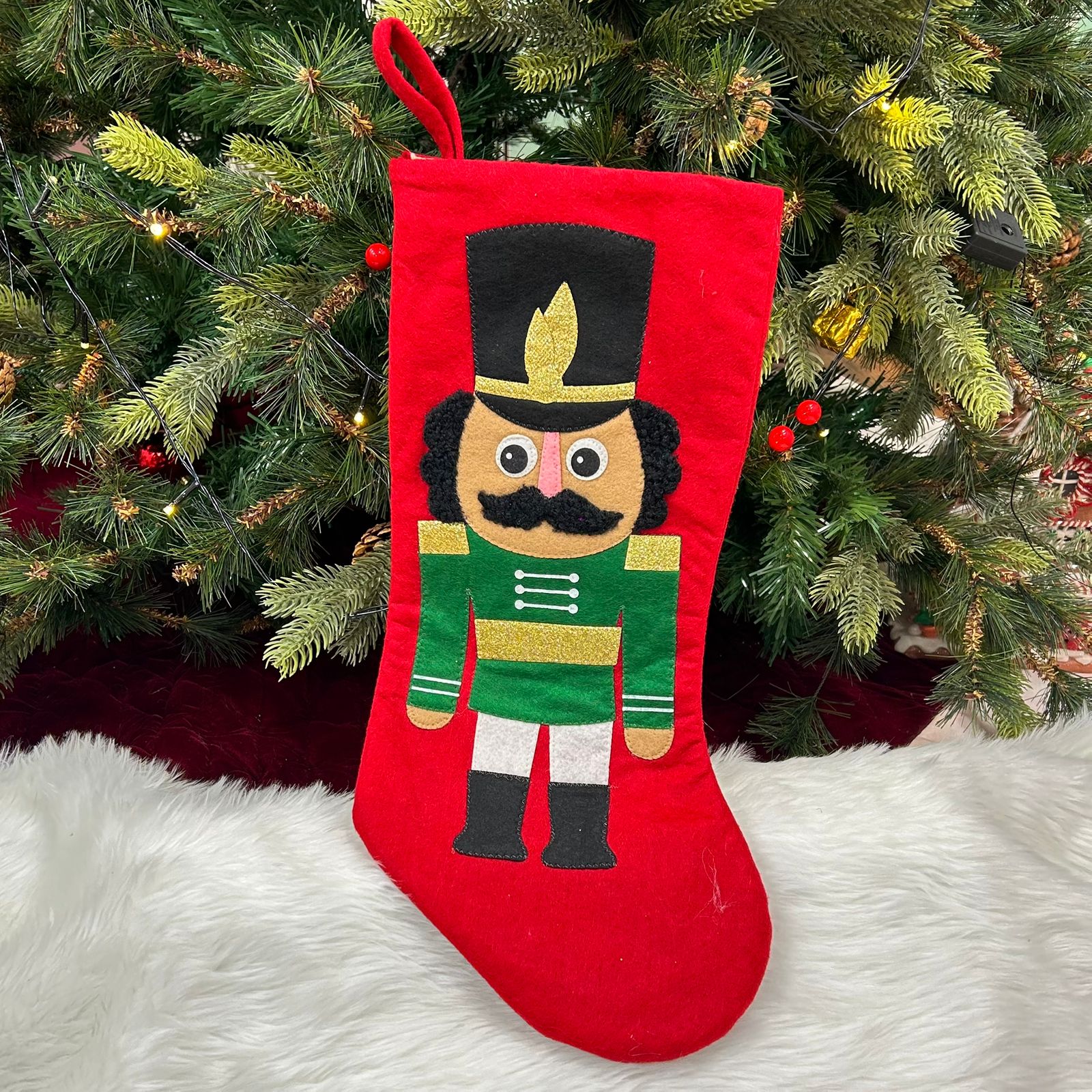 17" Nutcracker Large Stocking - Red