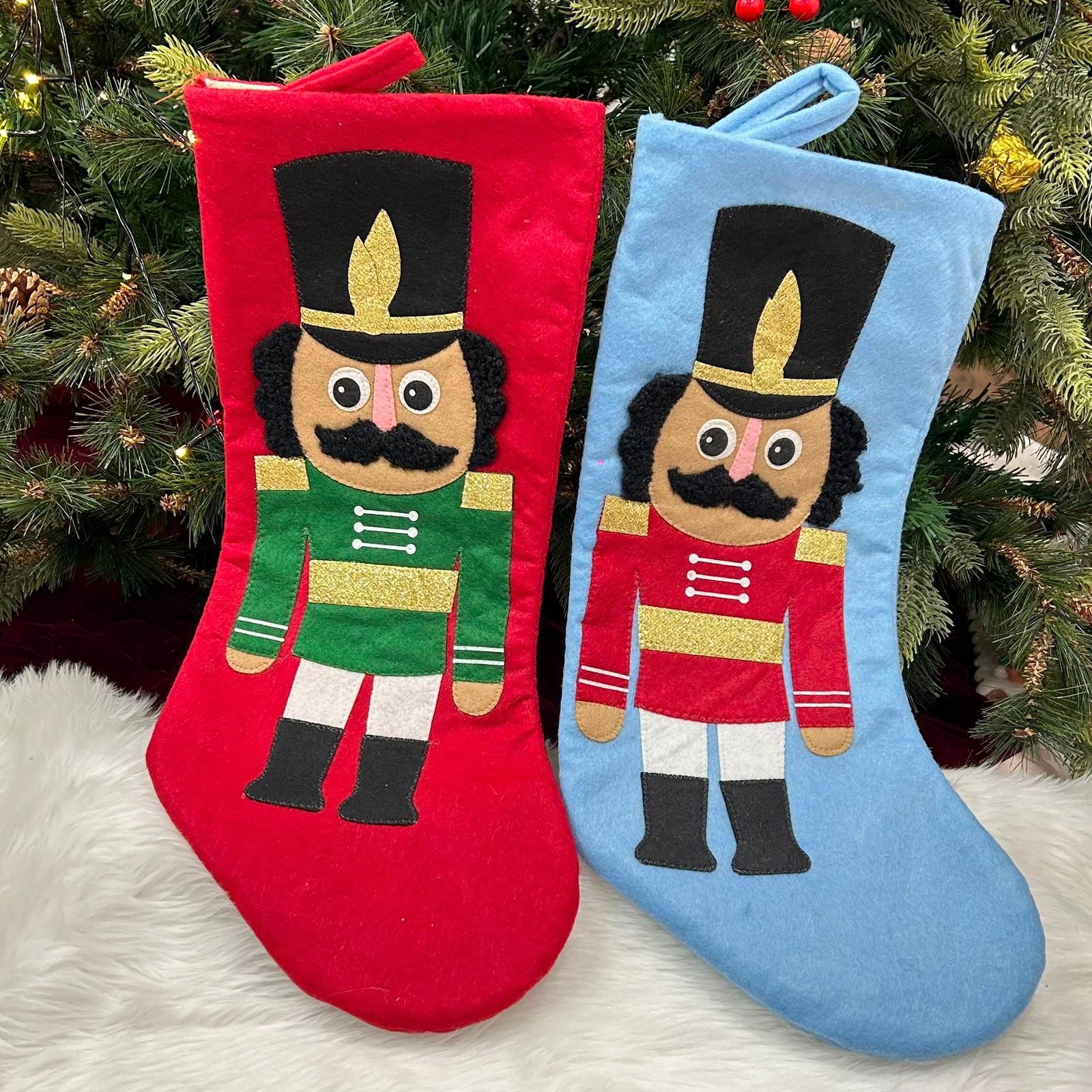 17" Nutcracker Large Stocking - Blue