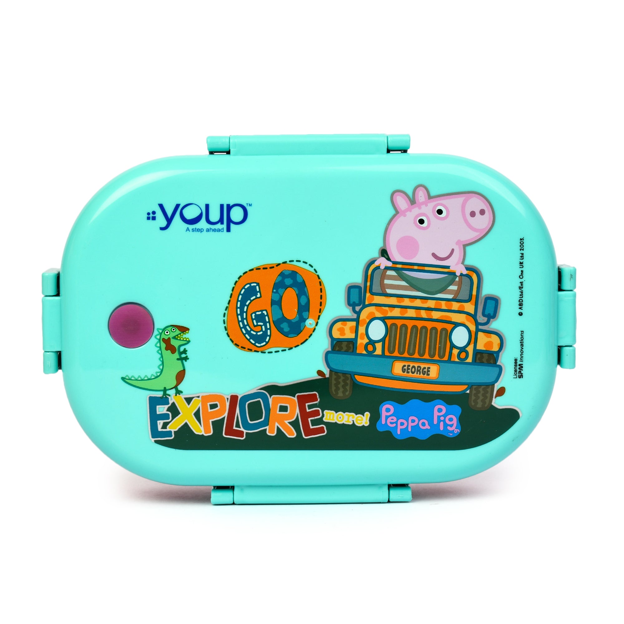 Stainless Steel Peppa Pig  Theme Kids Lunch Box Happy Bite 700 Ml