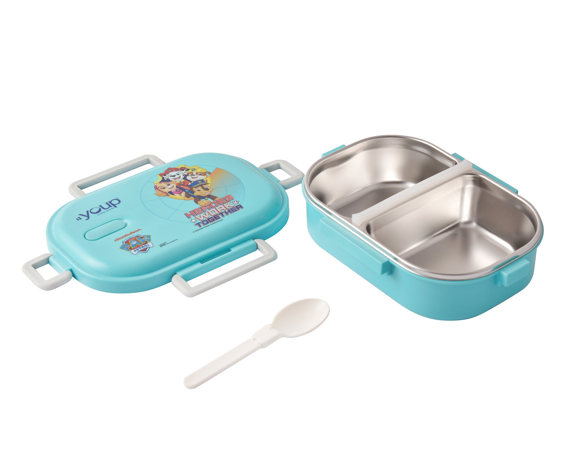 Stainless Steel Insulated Lunch Box With Spoon Paw Patrol Print Crunch 700 Ml
