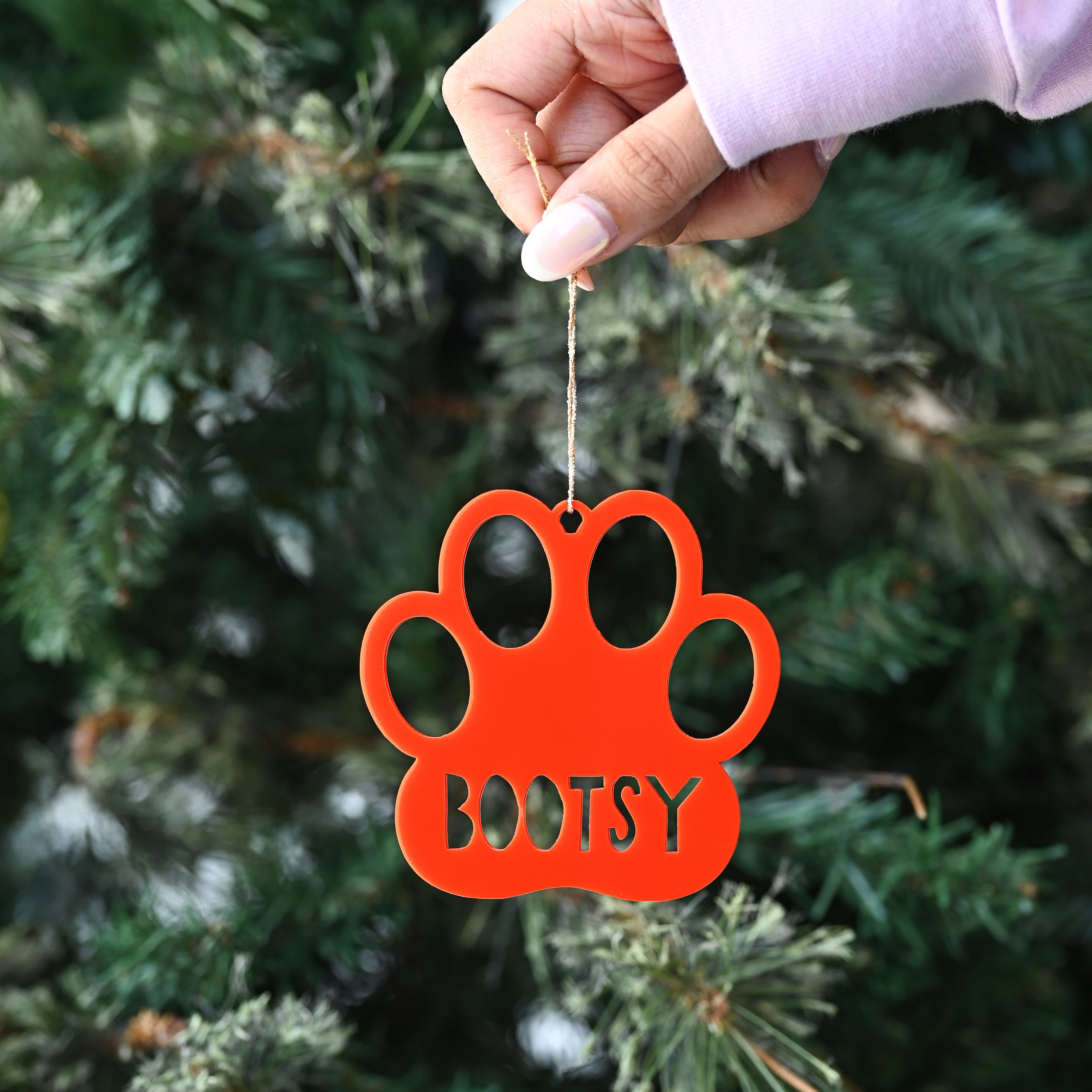 Xmas Shape Ornament - Paw
