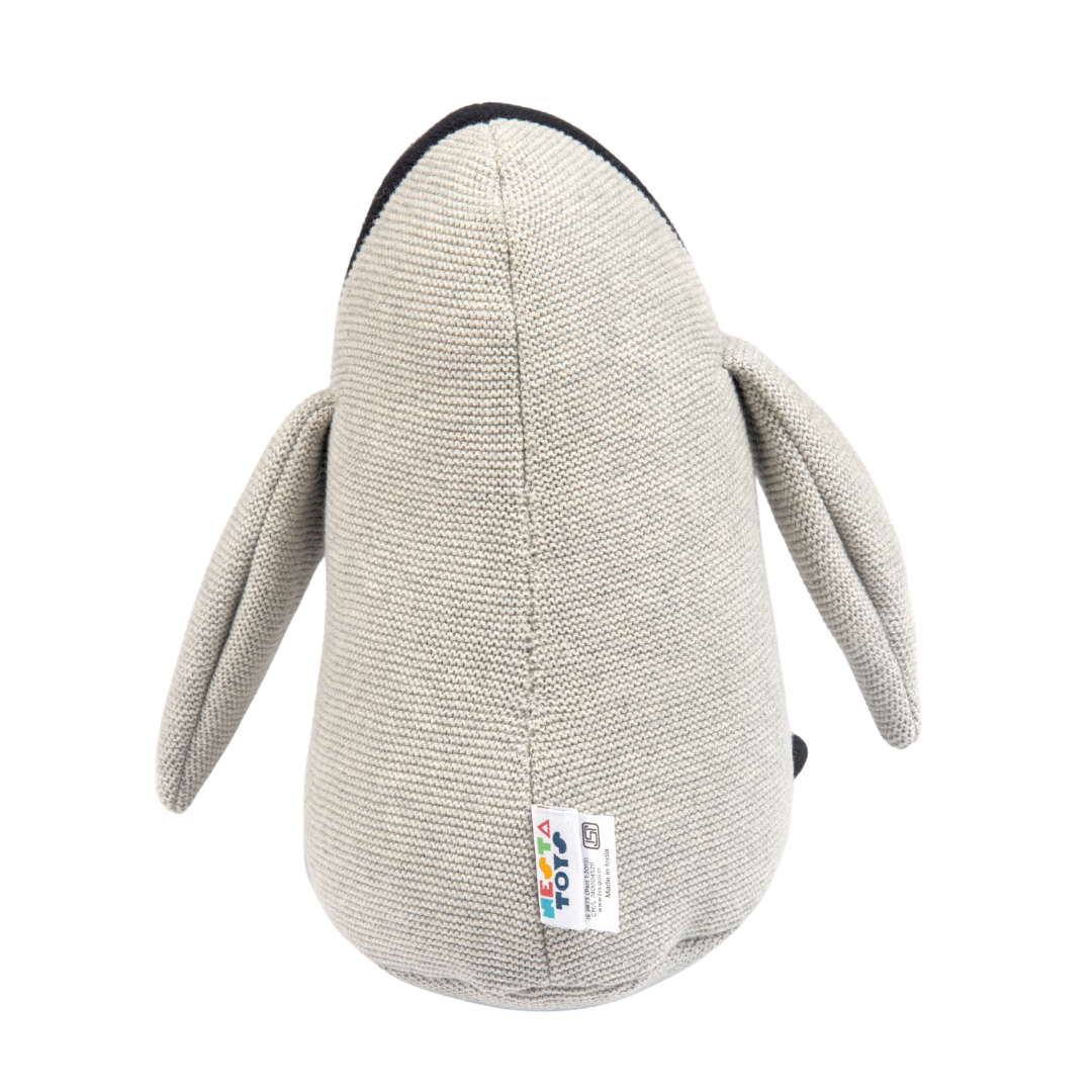 Peppy the Penguin - Knitted Cotton Animal Plush Toy for Kids