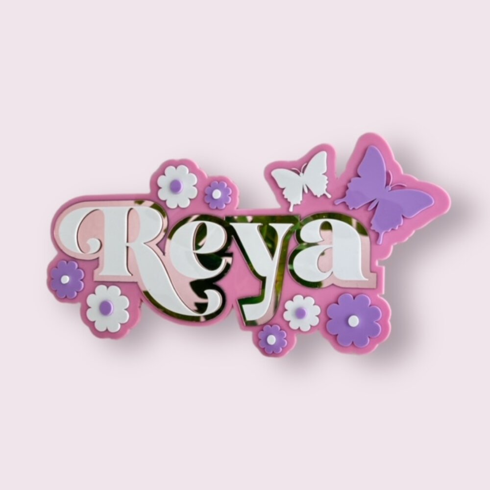 Garden Grace - 3 Layer Name Plaque