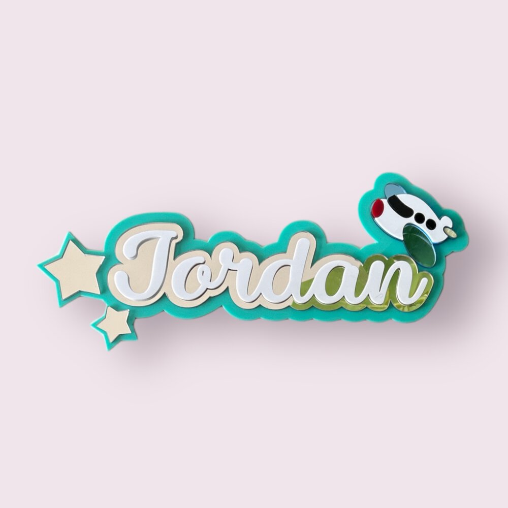 Starry Wings - 3 Layer Name Plaque