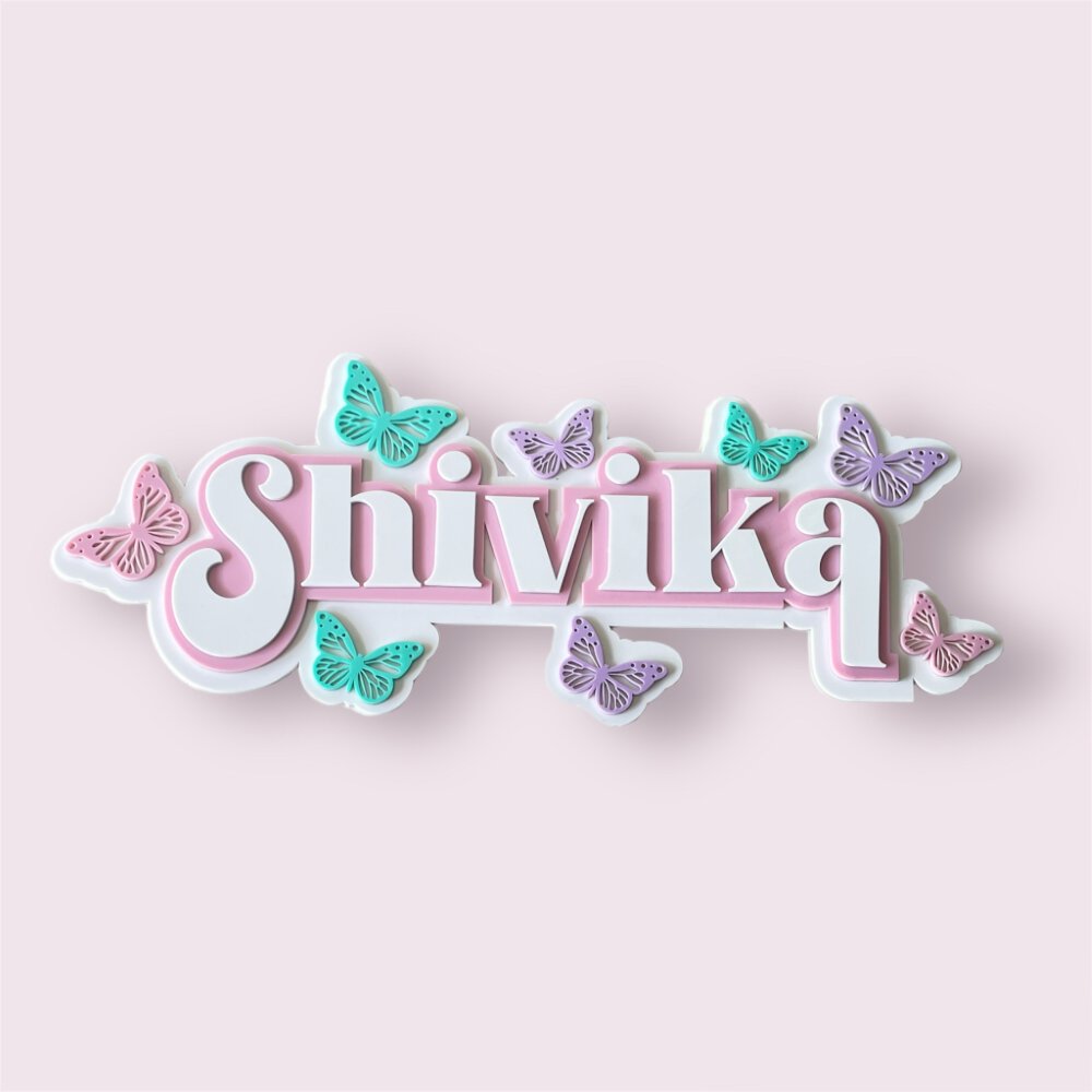 Butterfly Magic - 3 Layer Name Plaque