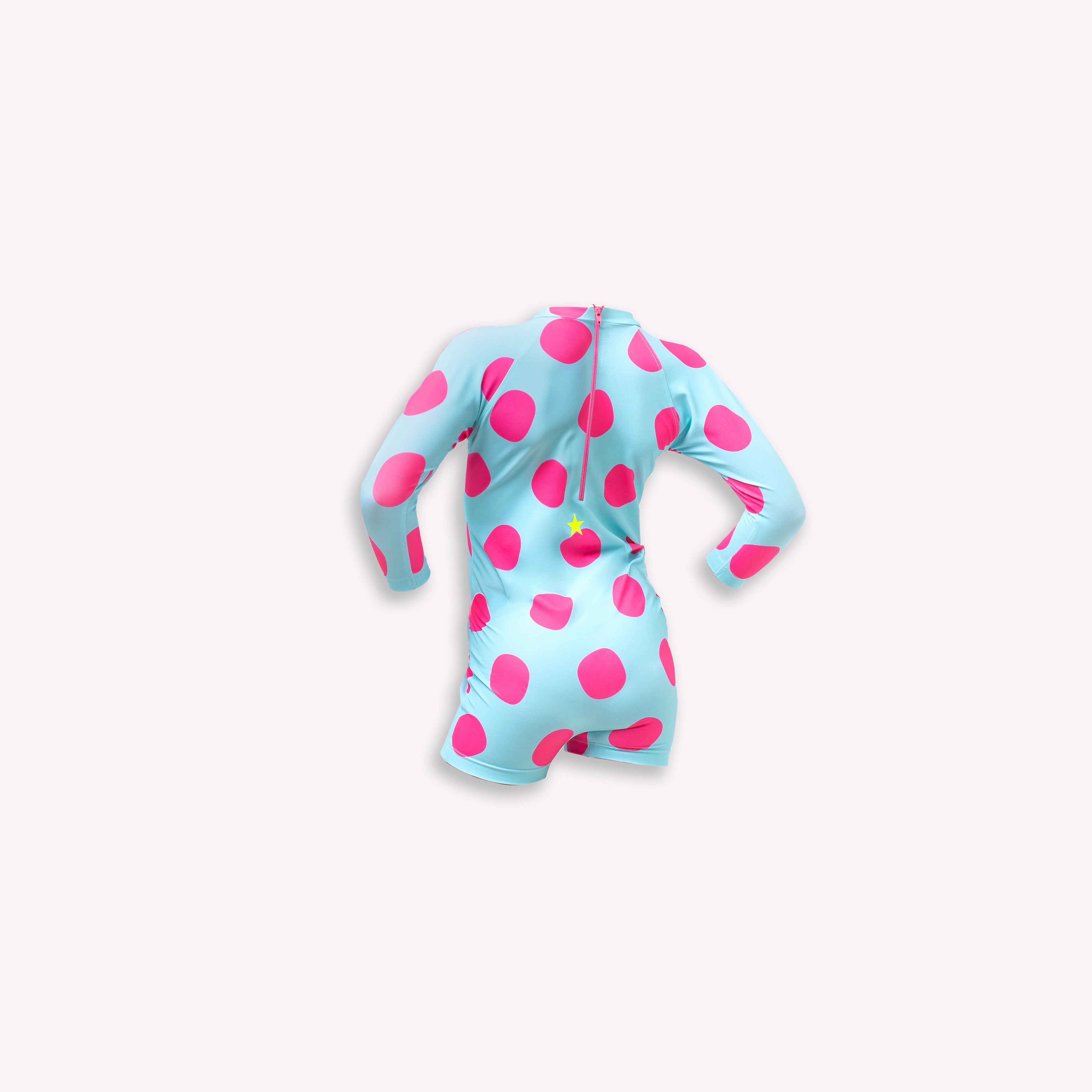 Pink and Blue Polka Dots Surfing Time Wetsuits