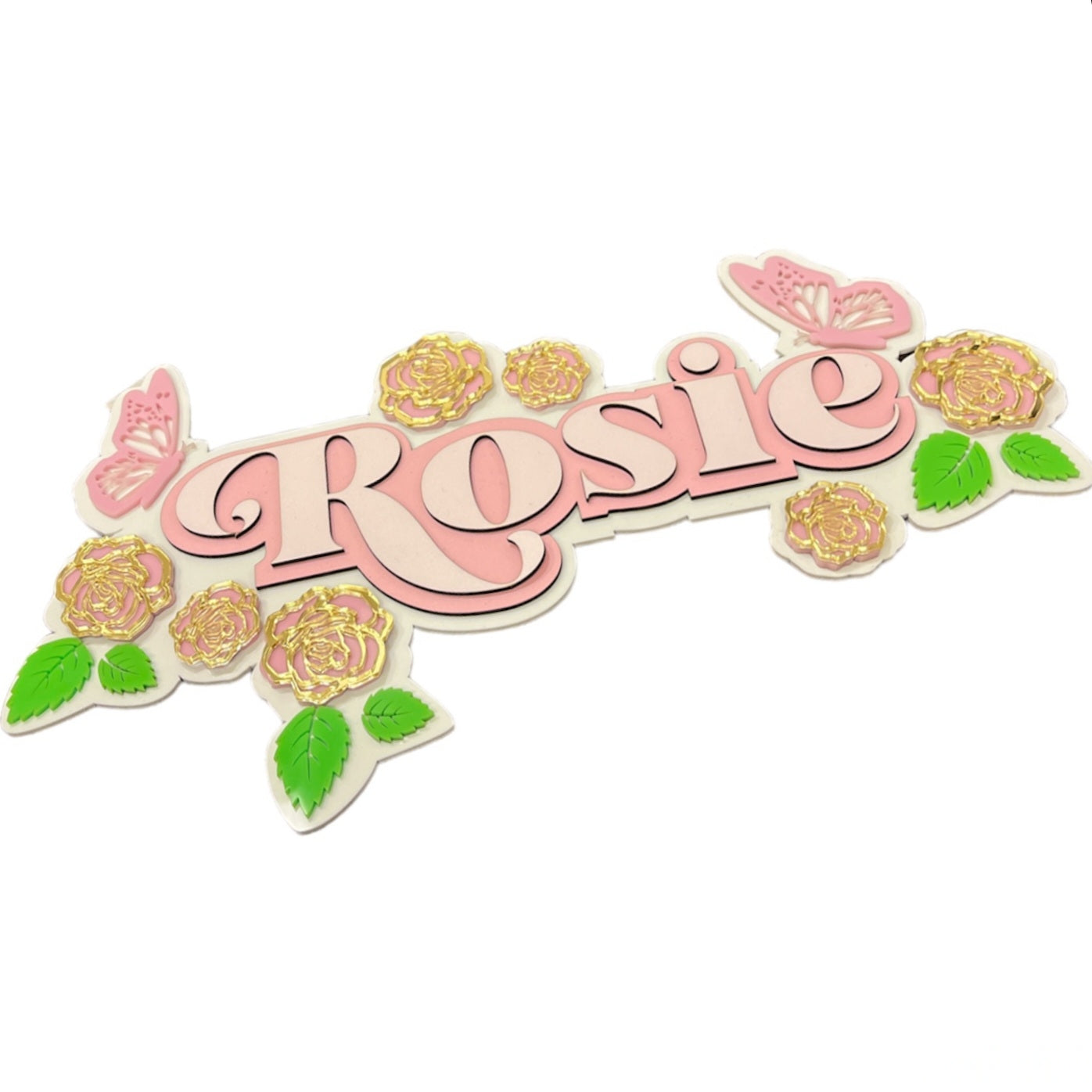 Rose Oasis - 3 Layer Name Plaque