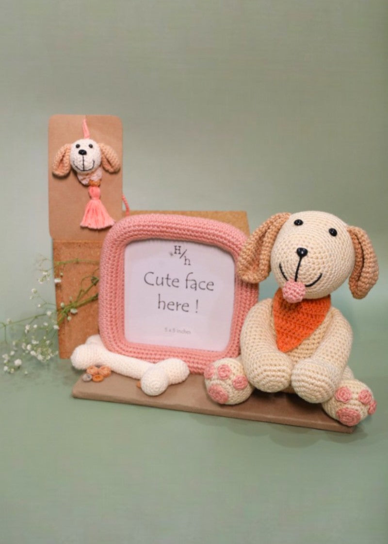 Puppy Love handmade crochet rakhi by Haute By Hand – Raksha Bandhan gift India