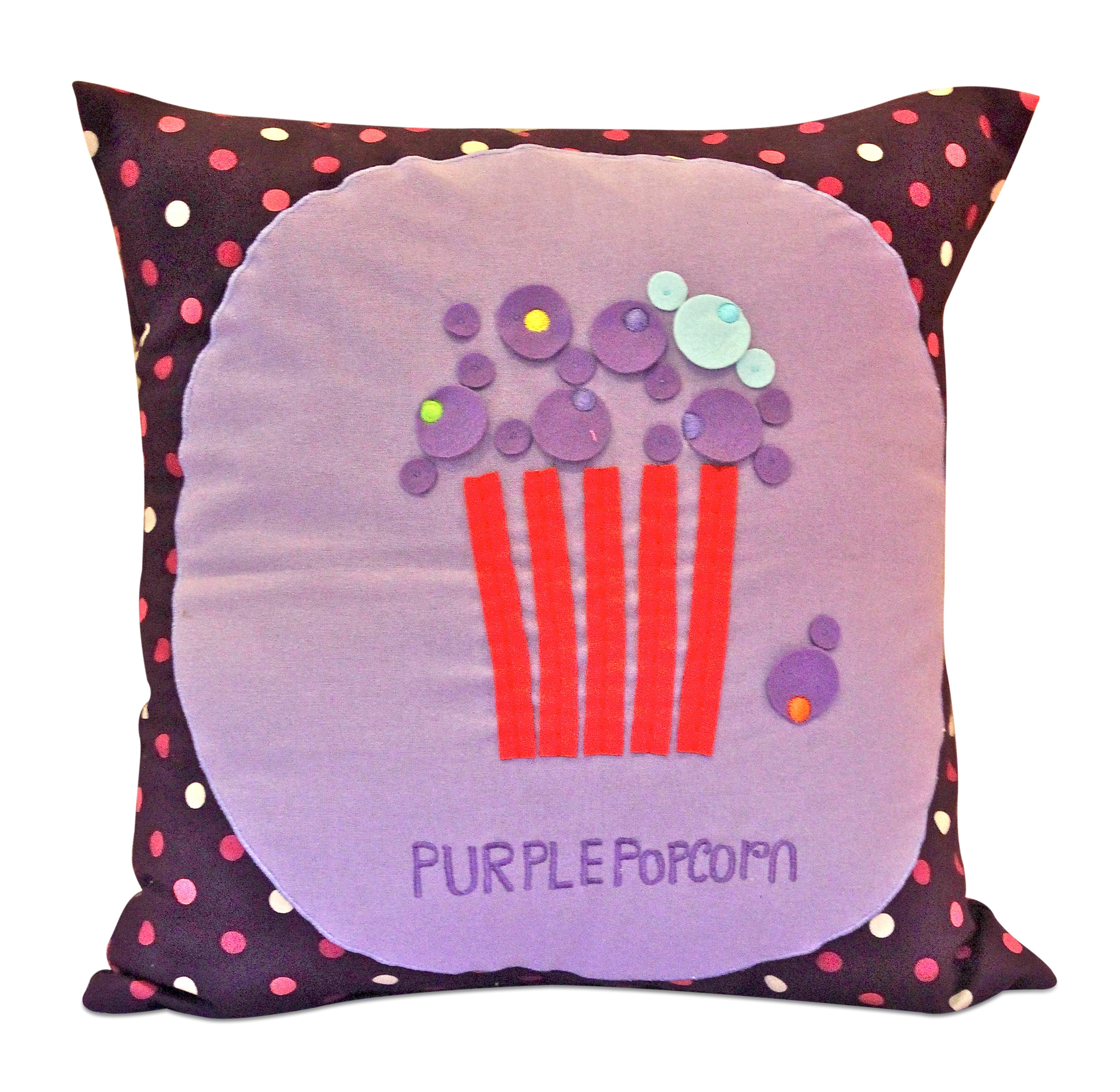 Purple Pop Corn - Cushion Cover