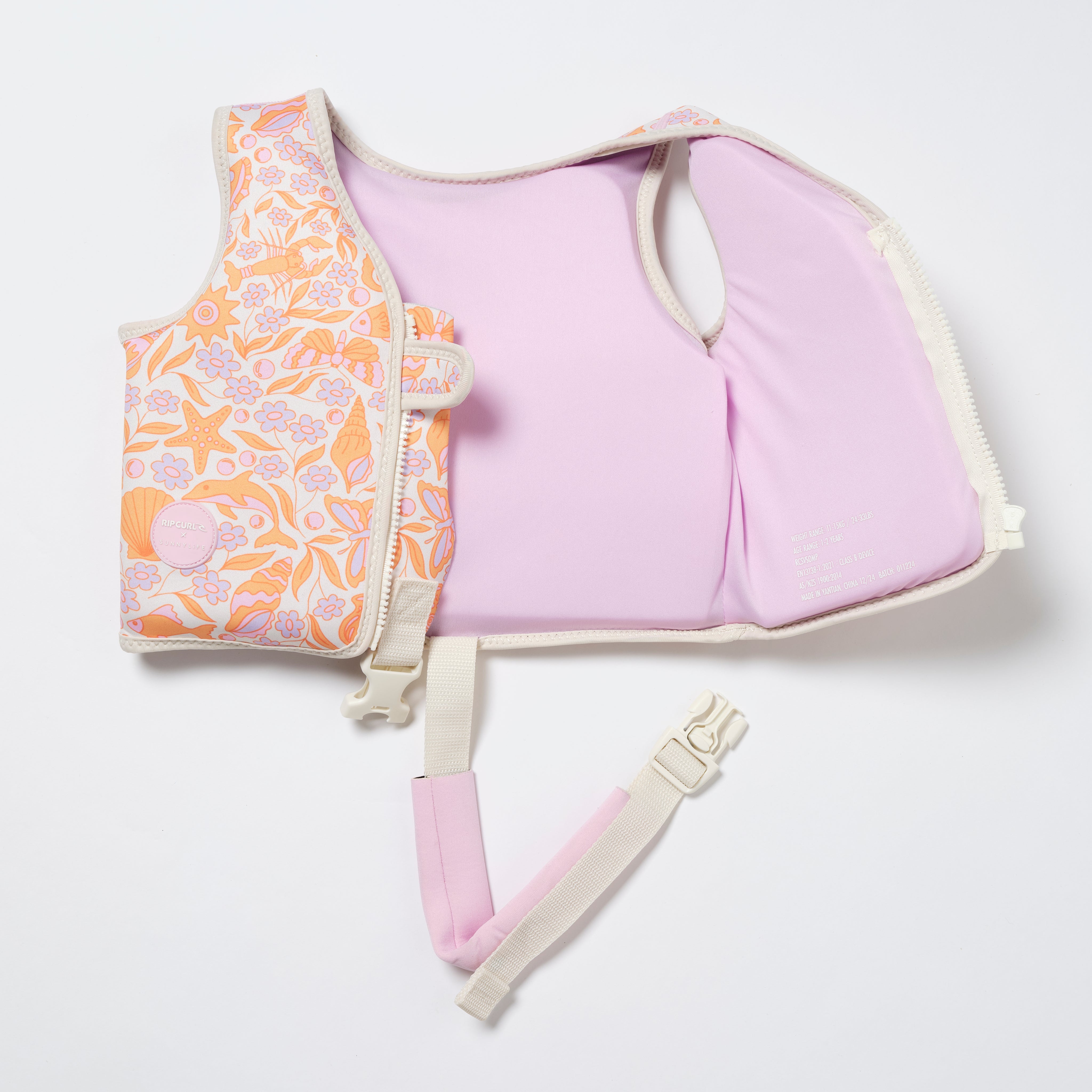 Kids Swim Vest Ocean Magic Pink