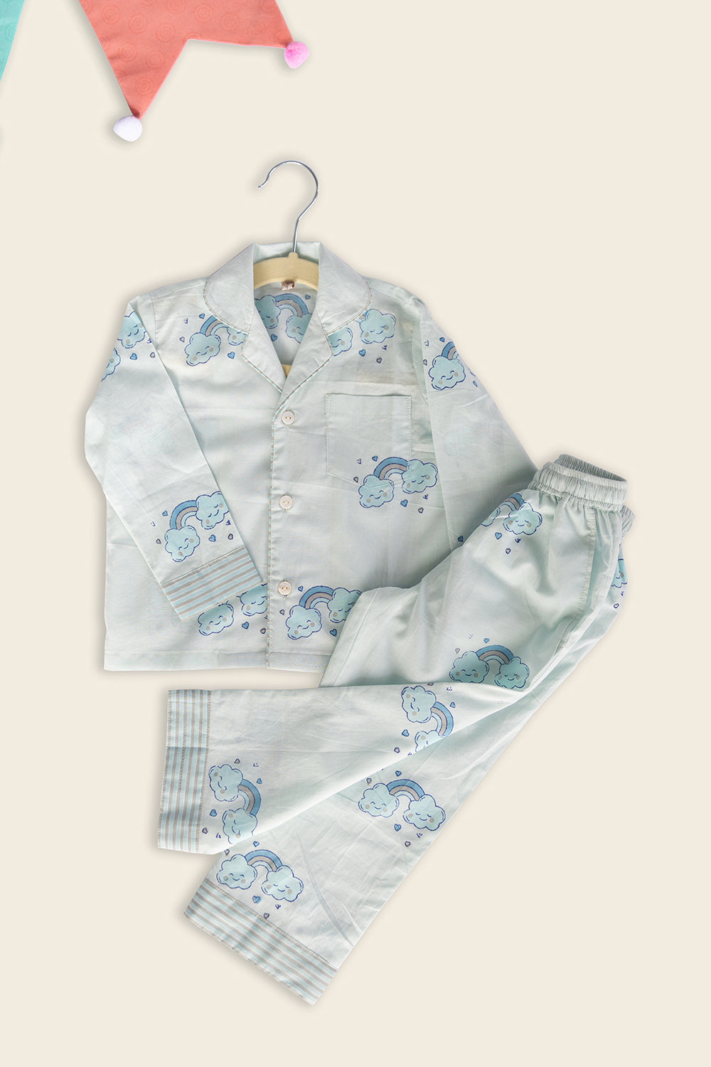 Blue Clouds Kids Night Suit - Totdot