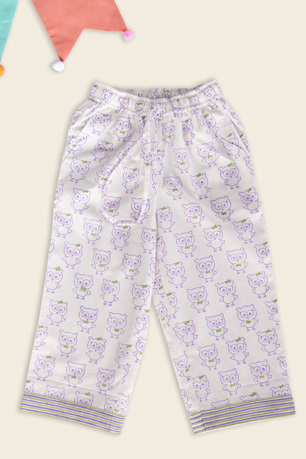 Lilac Owl Kids Night Suit - Totdot