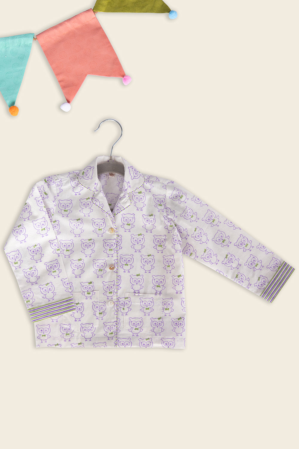 Lilac Owl Kids Night Suit - Totdot