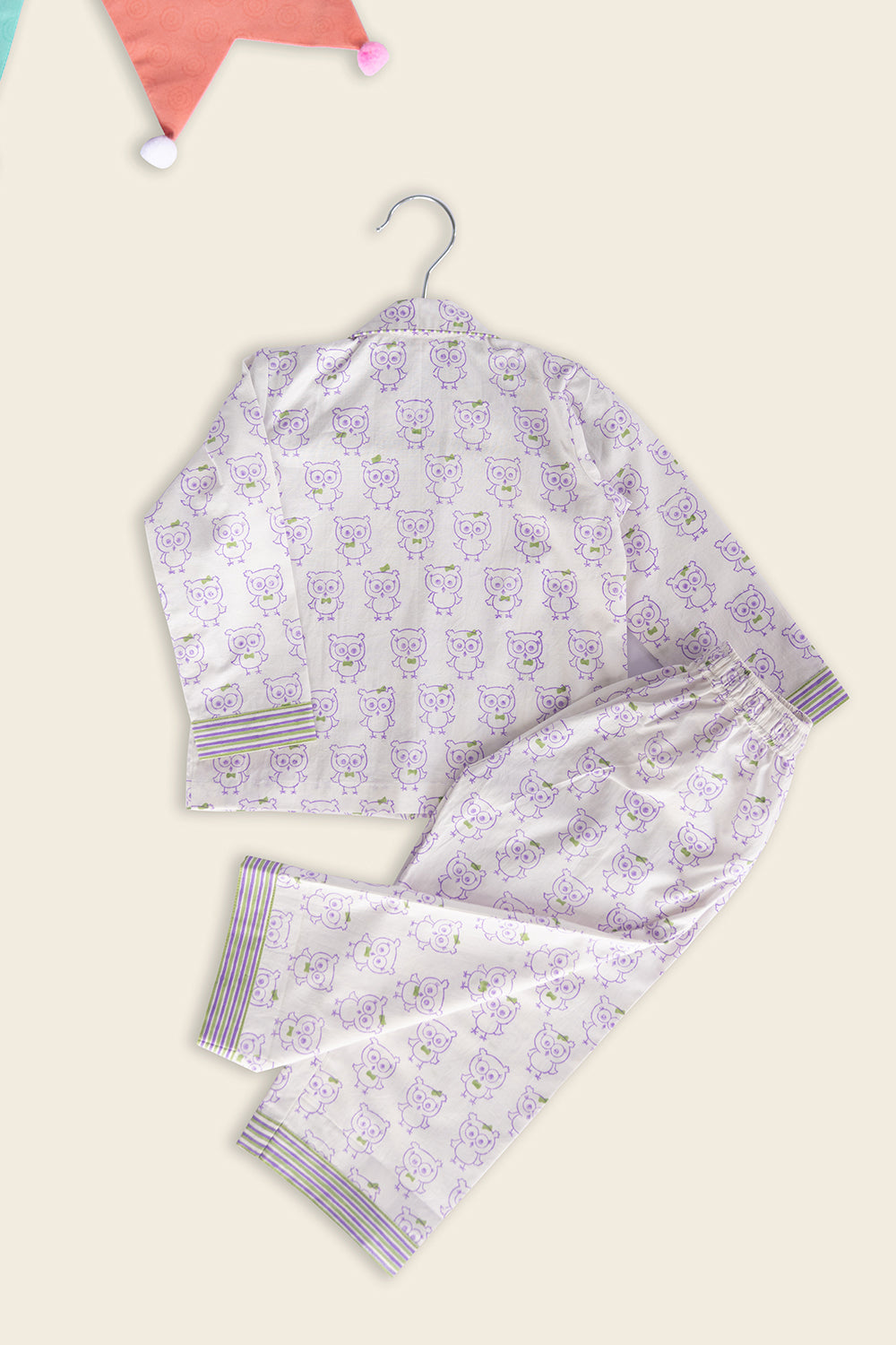 Lilac Owl Kids Night Suit - Totdot