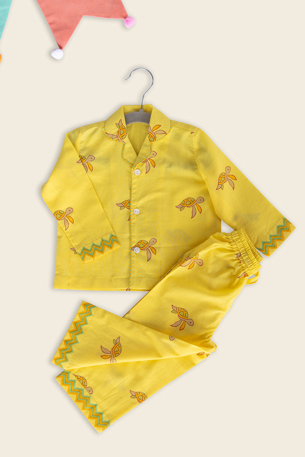 Yellow Turtle Kids Night Suit - Totdot