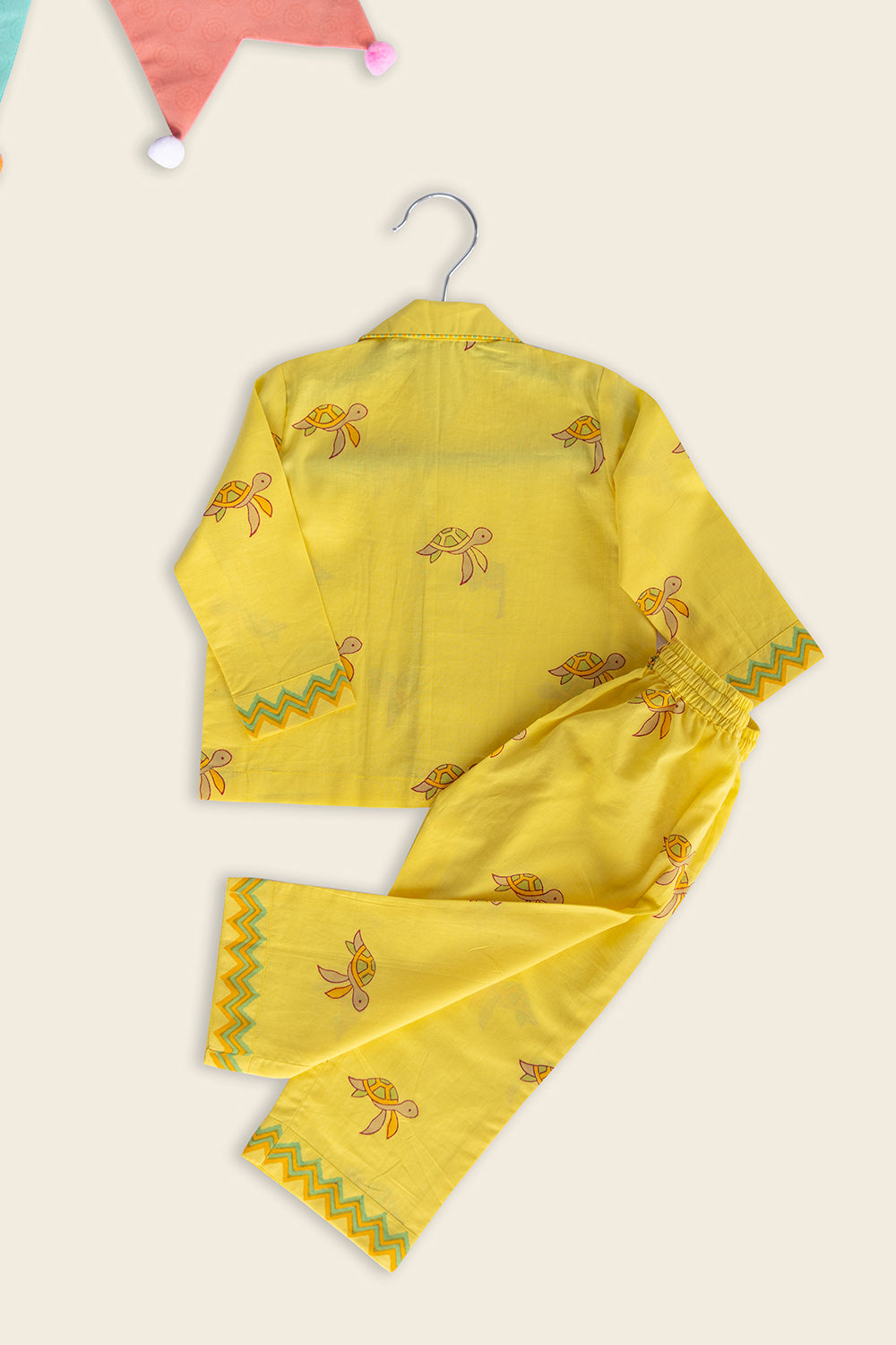 Yellow Turtle Kids Night Suit - Totdot