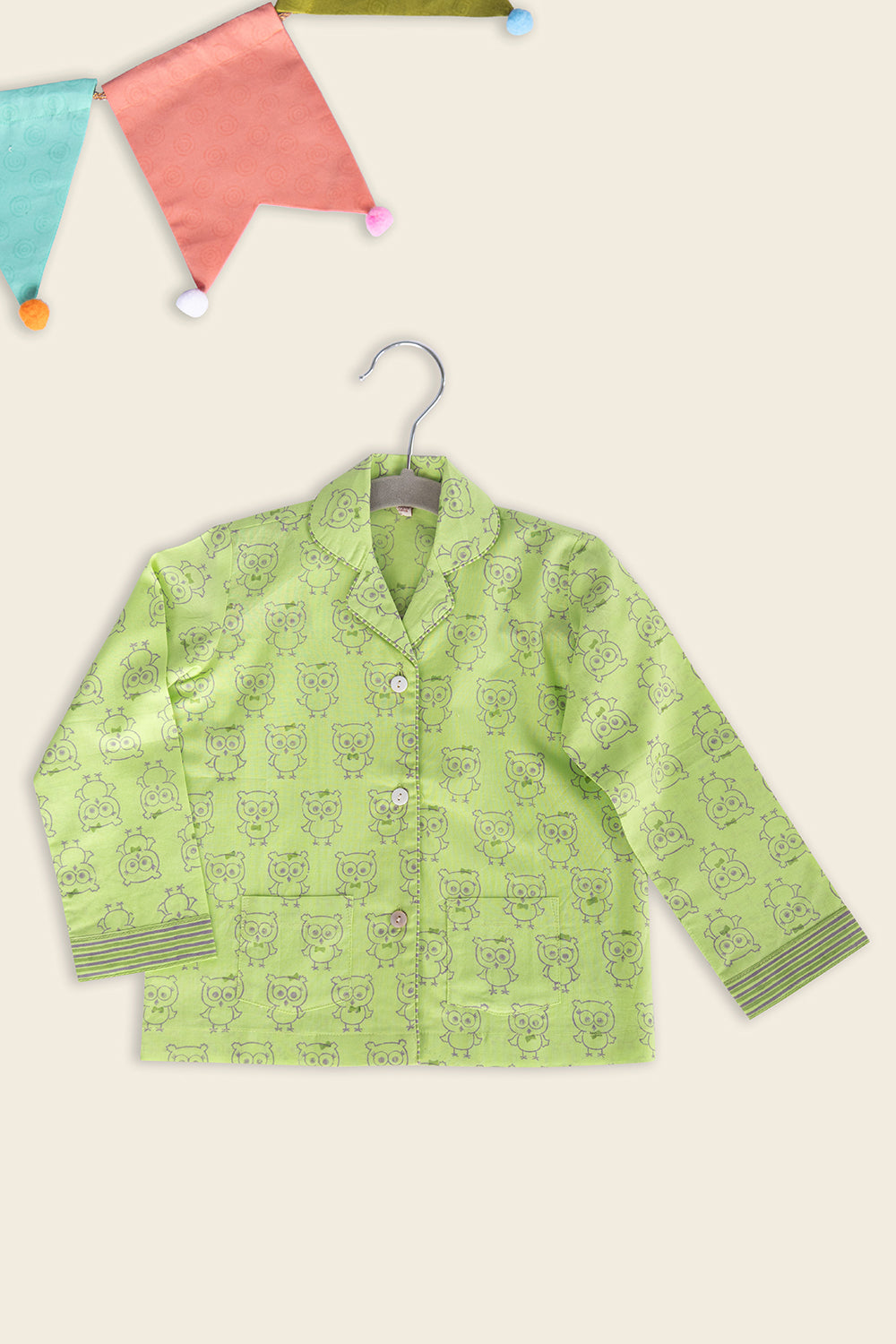 Green Owl Kids Night Suit - Totdot