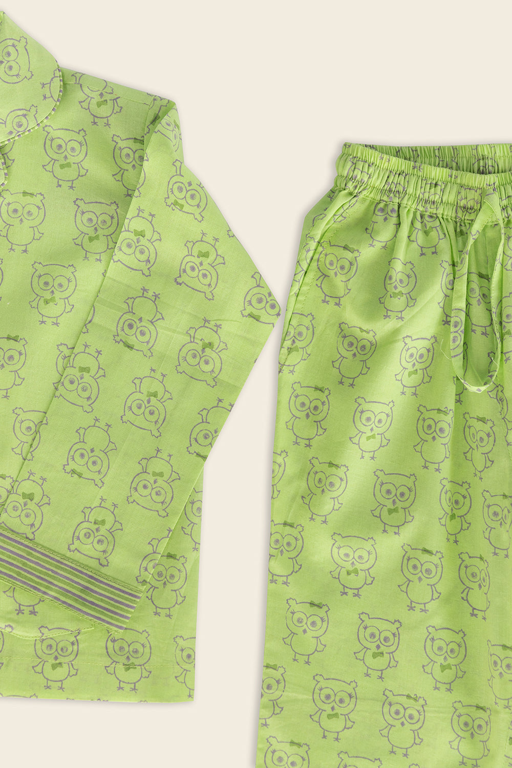 Green Owl Kids Night Suit - Totdot