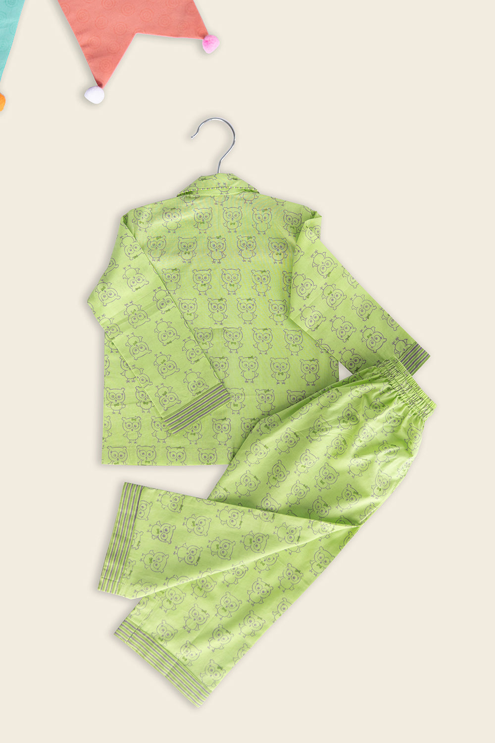 Green Owl Kids Night Suit - Totdot