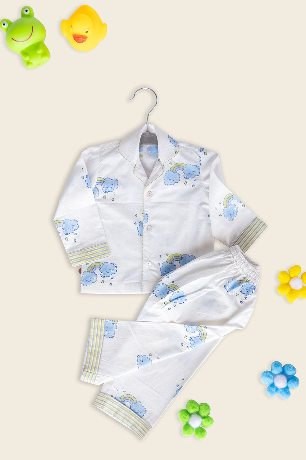 White Clouds Kids Night Suit - Totdot