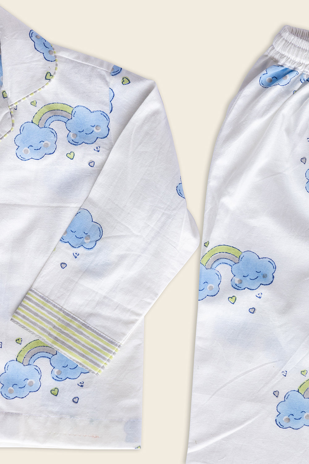 White Clouds Kids Night Suit - Totdot