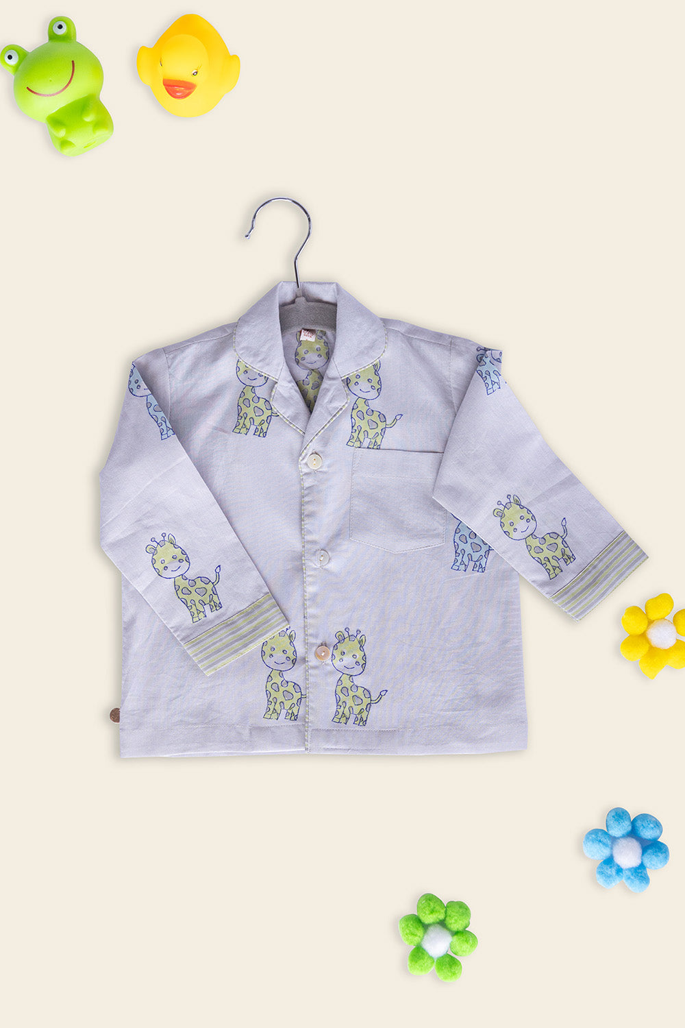 Grey Giraffe Kids Night Suit - Totdot