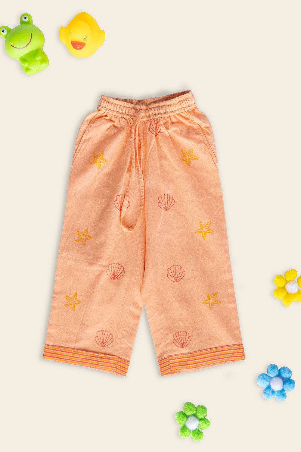 Orange Sea Shell Kids Night Suit - Totdot