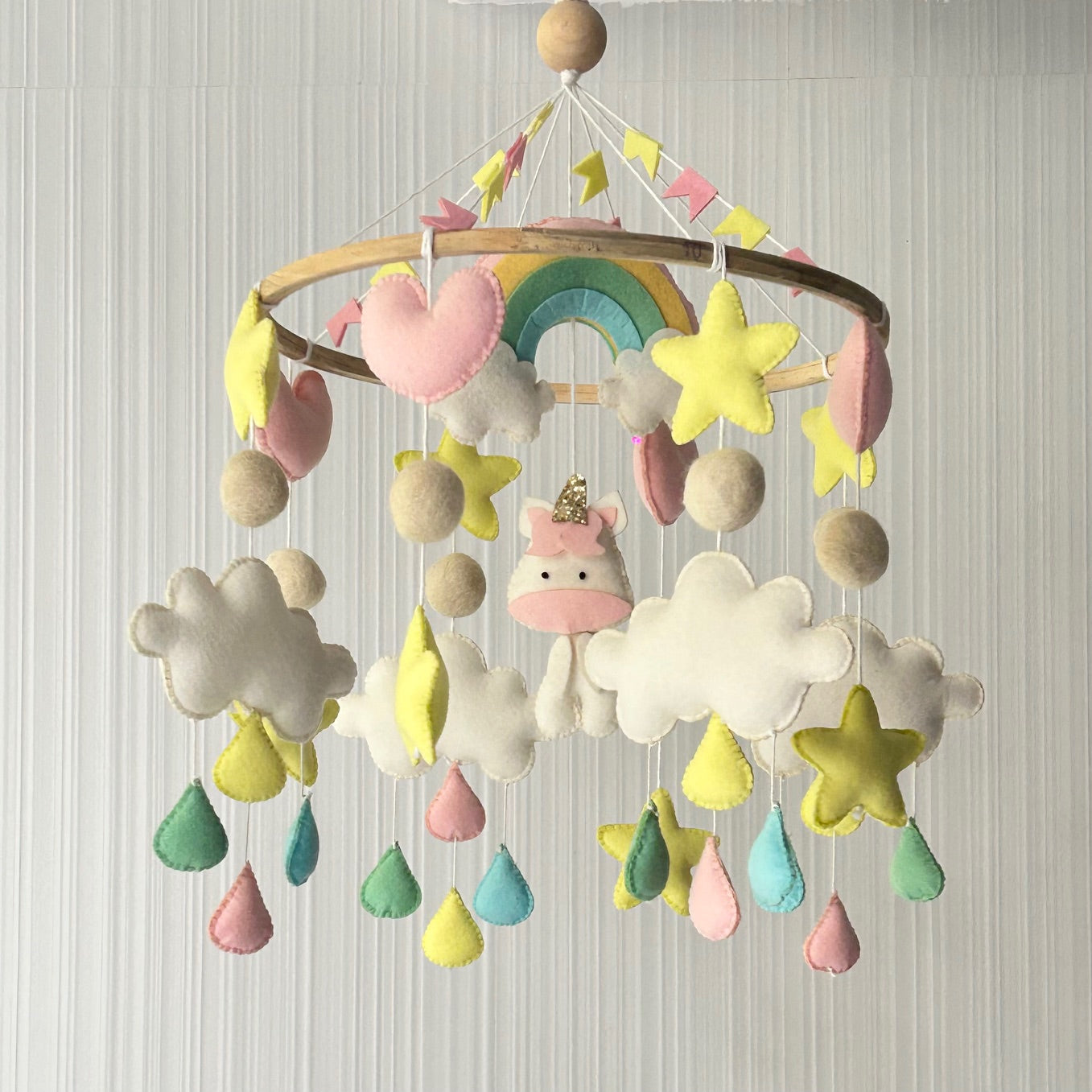 Rainbow Unicorn Delight - Cot / Crib Mobile