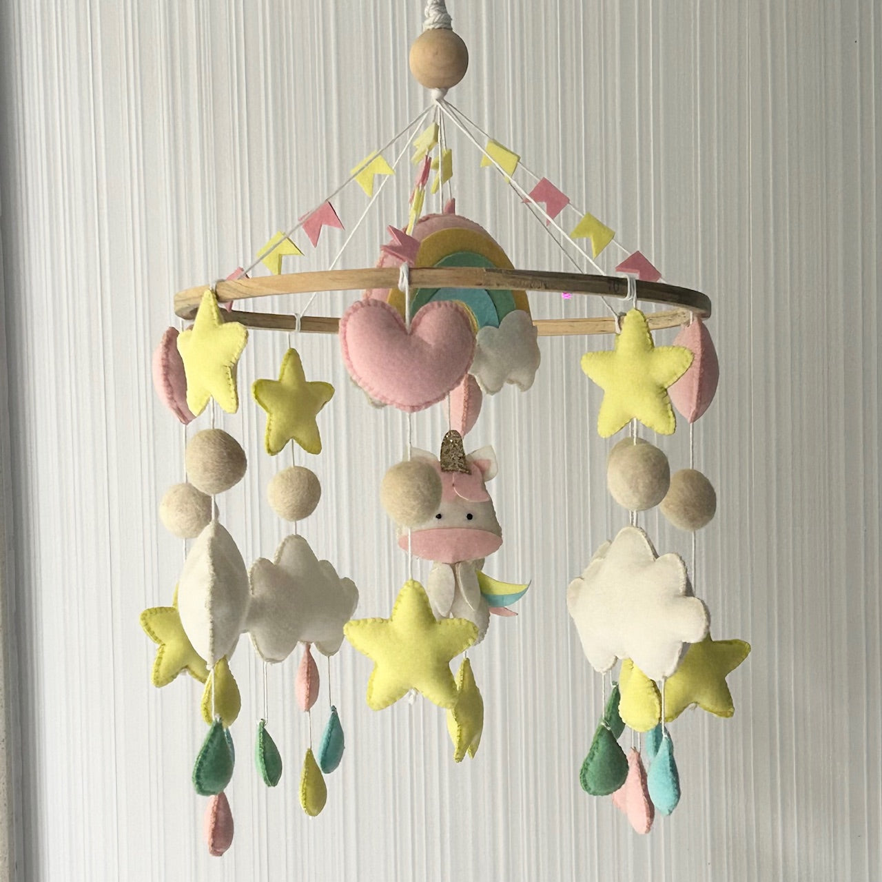 Rainbow Unicorn Delight - Cot / Crib Mobile