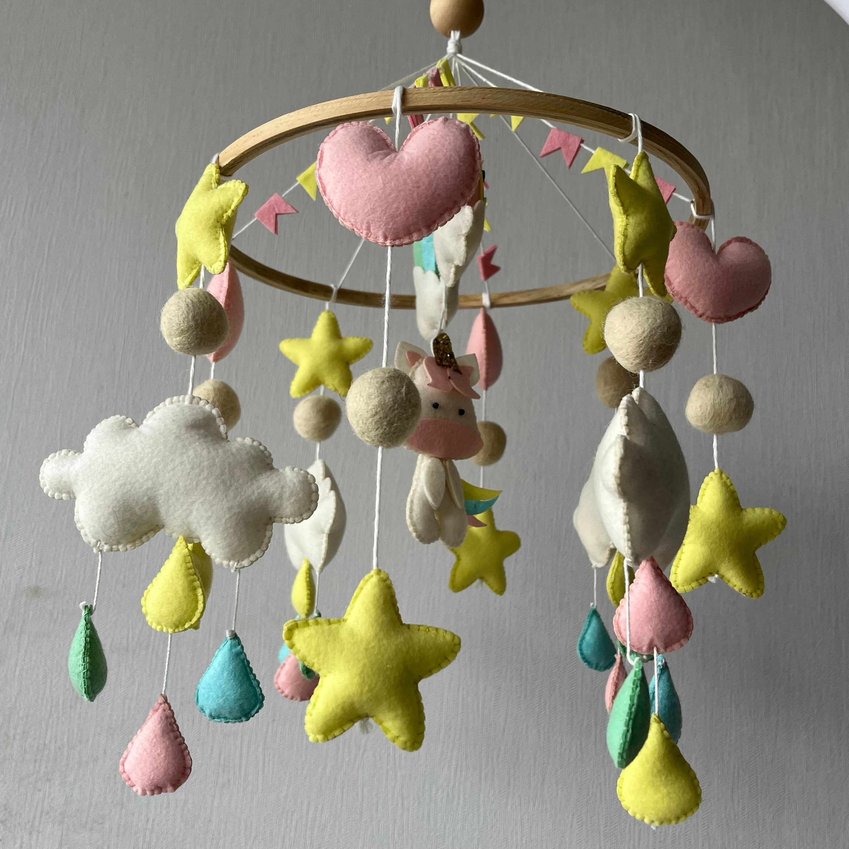Rainbow Unicorn Delight - Cot / Crib Mobile