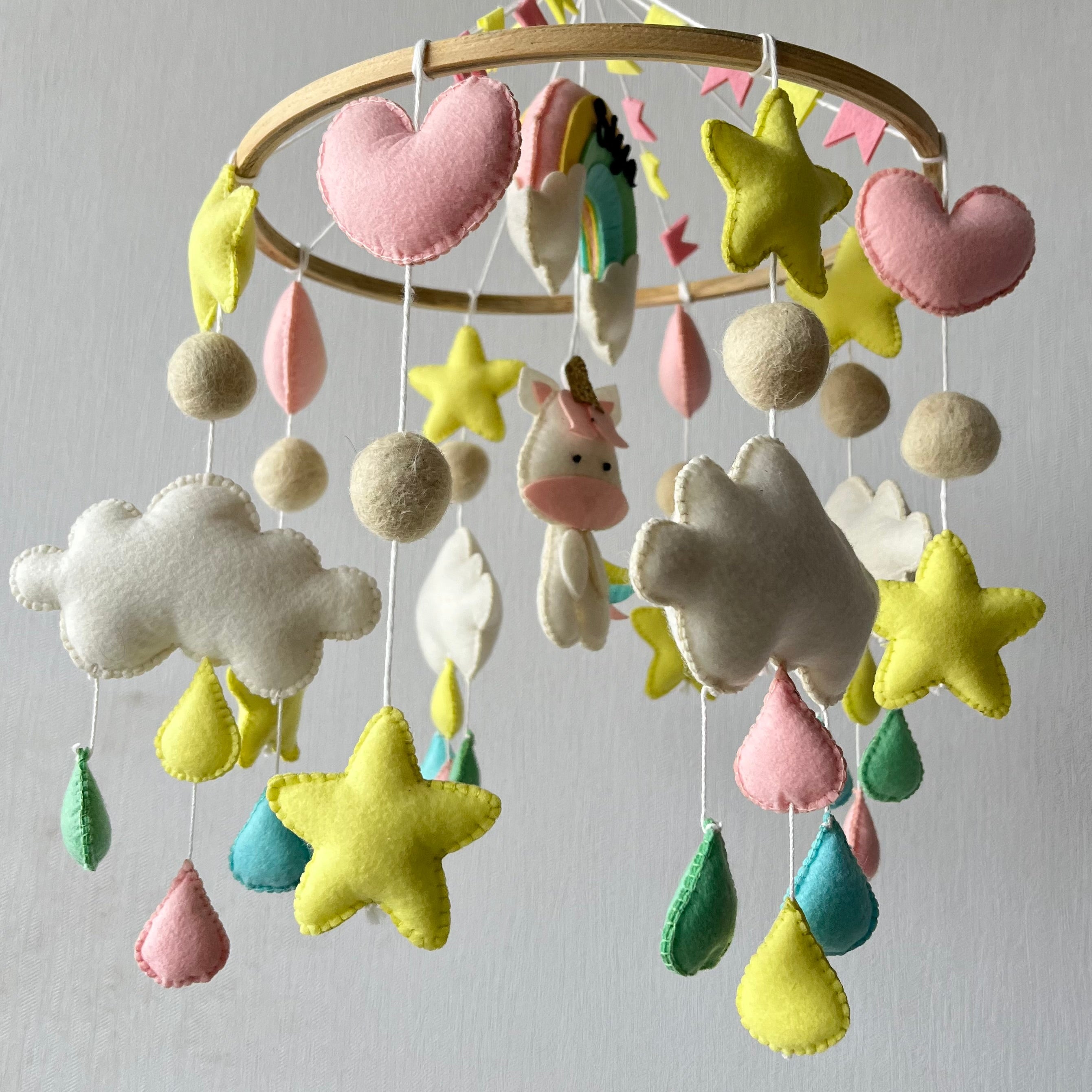 Rainbow Unicorn Delight - Cot / Crib Mobile