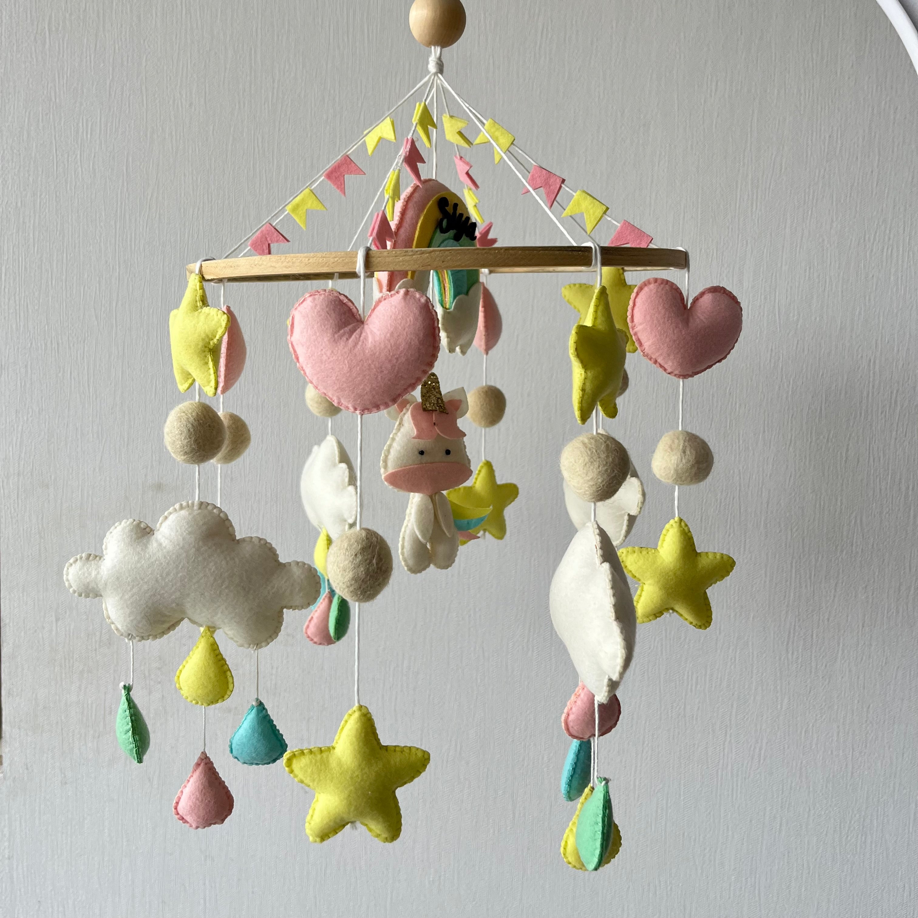 Rainbow Unicorn Delight - Cot / Crib Mobile