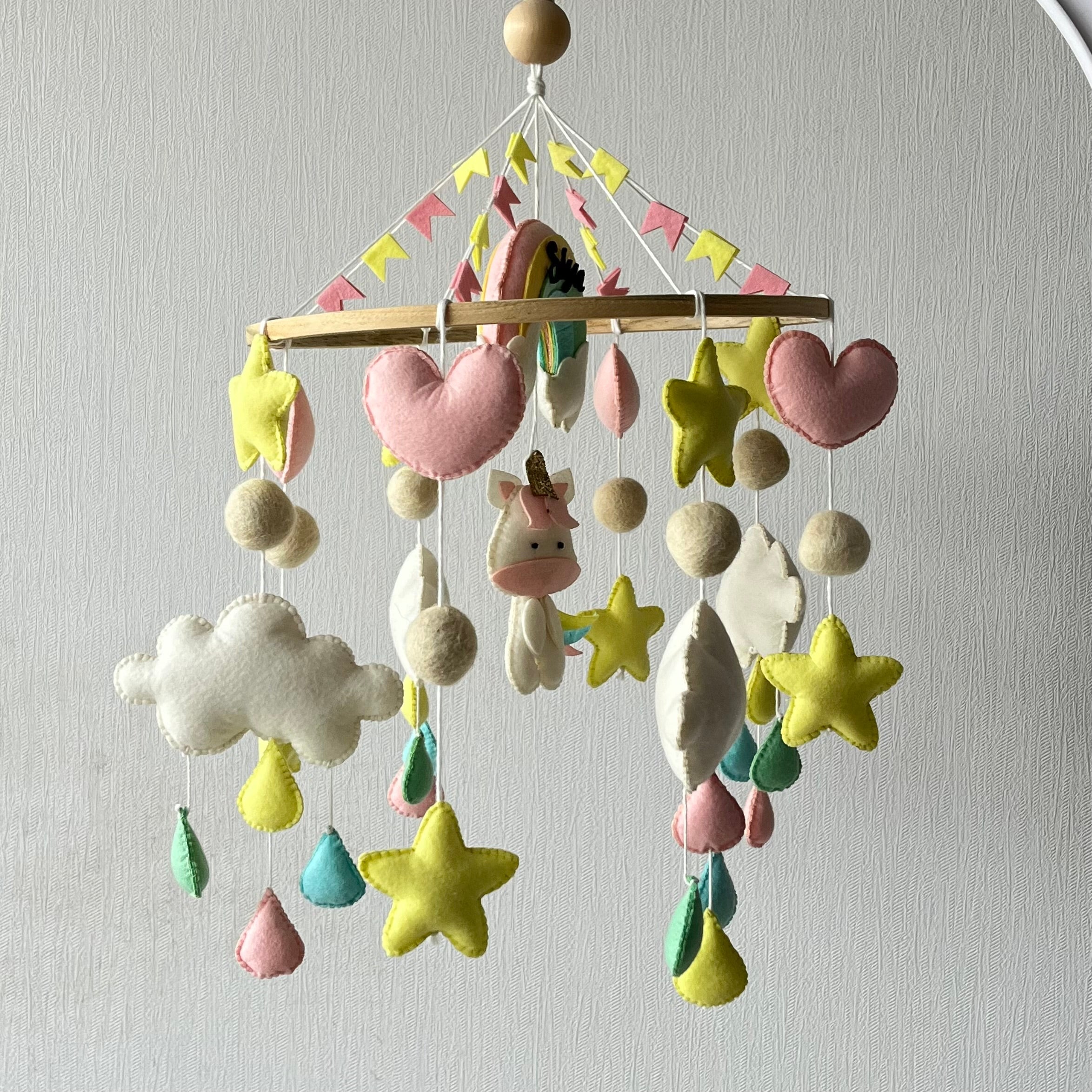 Rainbow Unicorn Delight - Cot / Crib Mobile