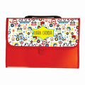 Personalised Red Folder - Cartoon Race Track